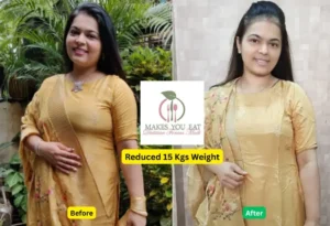 Reduced 15 kg weight - Weight loss diet plan in Mumbai - Before and after