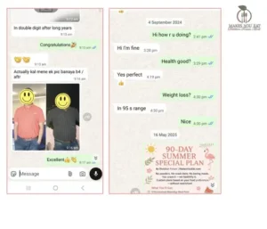Happy Ritesh Got his Weight in double digits - WhatsApp Screenshot