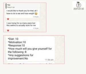 WhatsApp Chat Screenshot - Feedback for Dt. Foram Modi