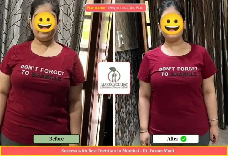 Weight loss diet plan in Mumbai - By Dietician Foram Modi at Makes You Eat