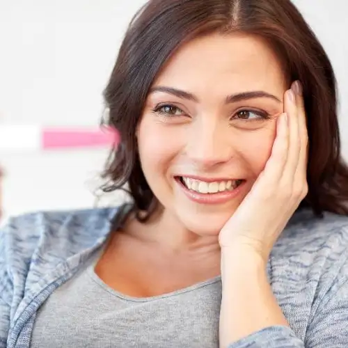 A happy women who just found she is pregnant