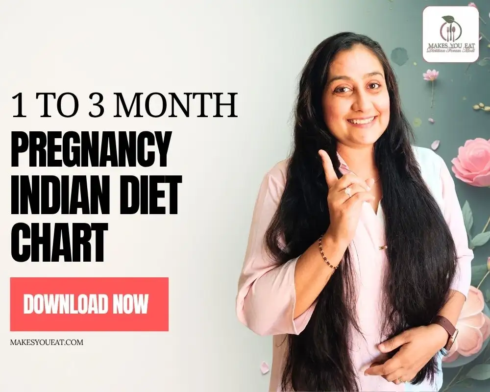 1 to 3 Month Pregnancy Diet Chart Indian - Dietitian Approved