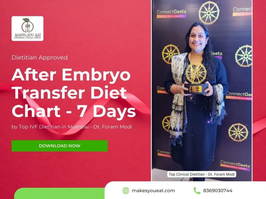 IVF Dietitian Foram Modi with Award.