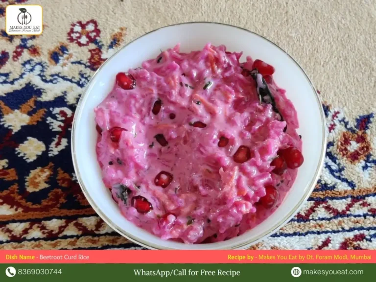 Pinkish Beetroot Curd Rice.