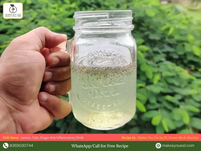 Lemon Ginger Tulsi Anti Inflammatory Drink by Dt. Foram Modi