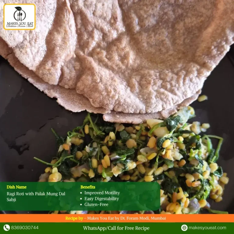 Ragi Roti with Palak Mung Dal