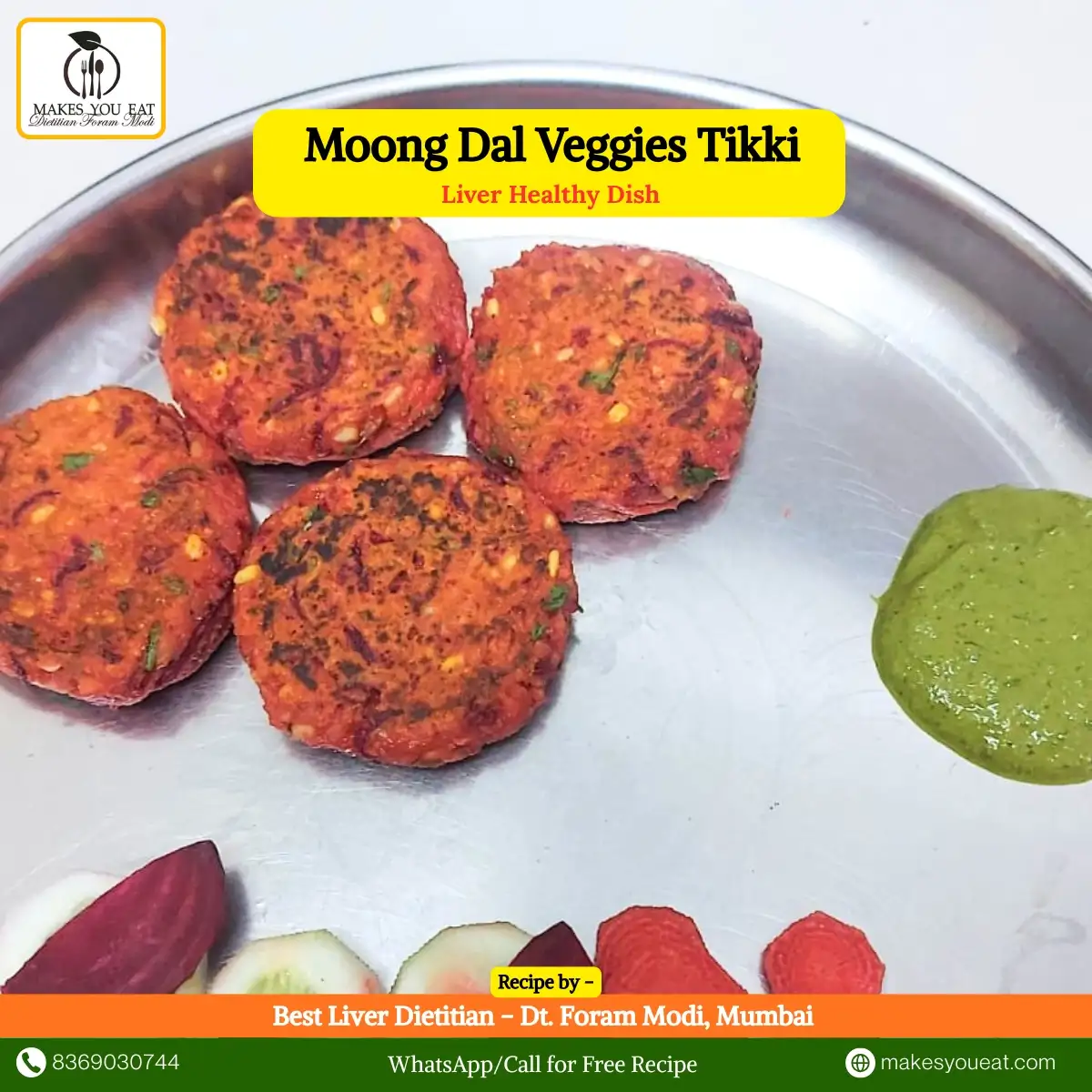 Moong Dal Veggies Tikki