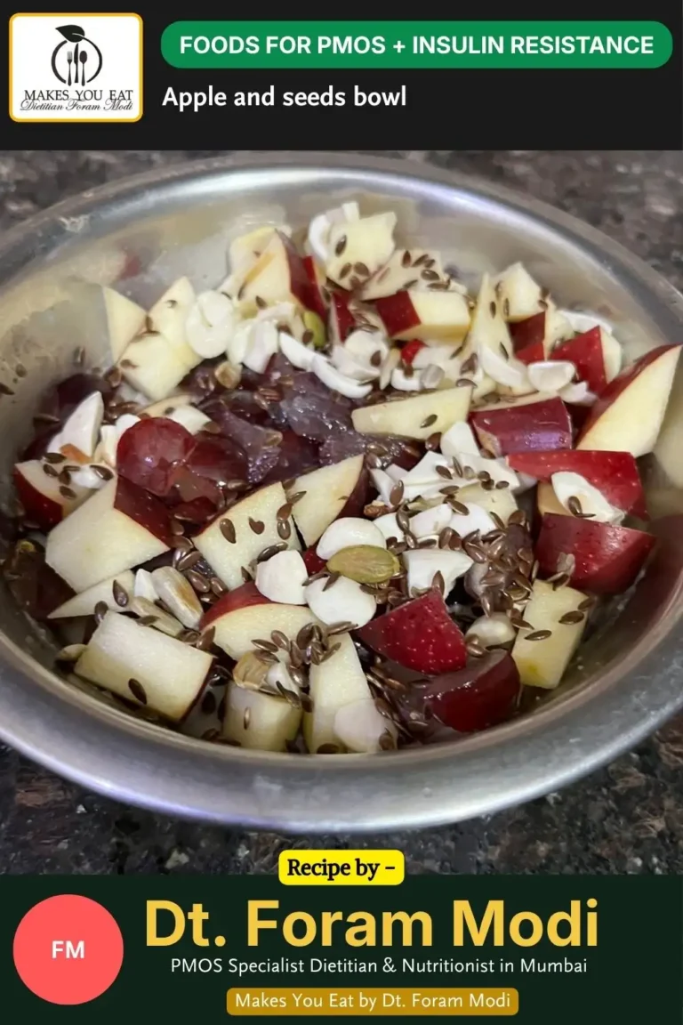 Apple and seeds bowl - for PMOS + Insulin resistance