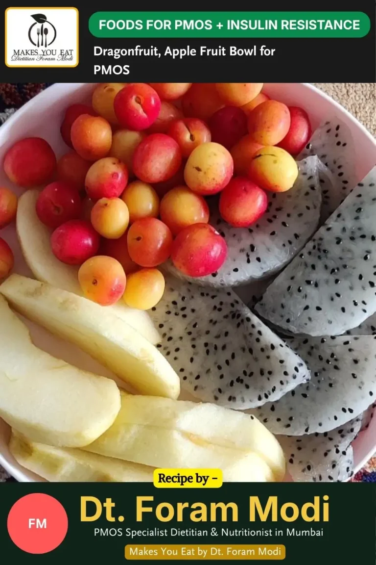 Dragonfruit, Apple Fruit Bowl - for PMOS + Insulin resistance