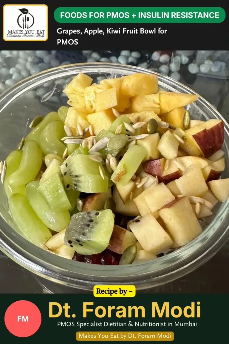 Grapes, Apple, Kiwi Fruit Bowl - for PMOS + Insulin resistance