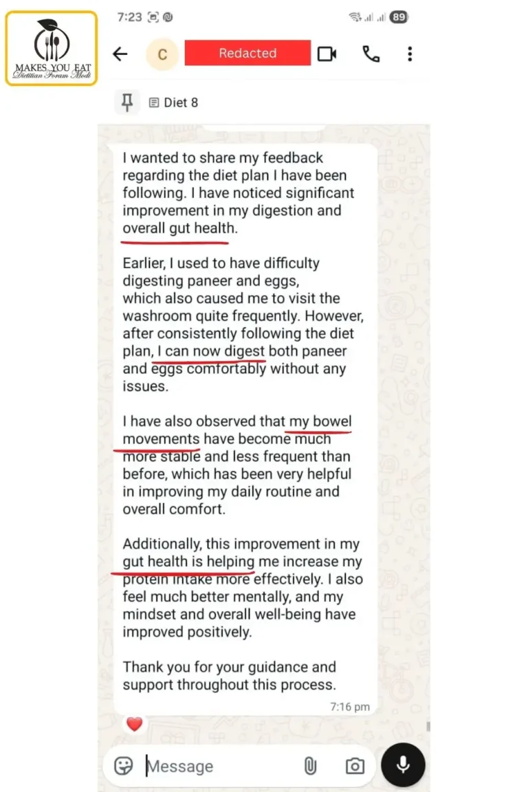 WhatsApp Screenshot 3 of Gut Health Diet Plan of Dt. Foram Modi