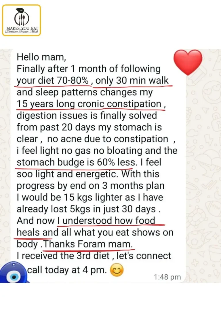 WhatsApp Screenshot 2 of Gut Health Diet Plan of Dt. Foram Modi