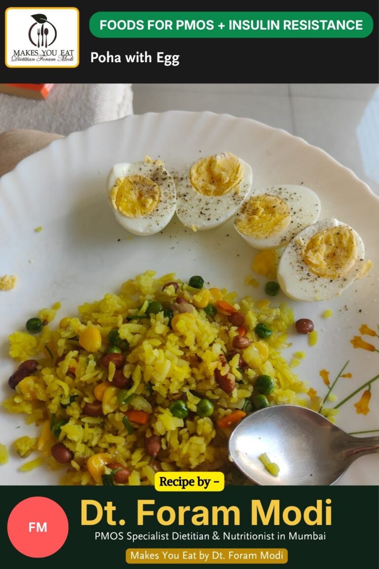 Poha with Egg - for PMOS + Insulin resistance