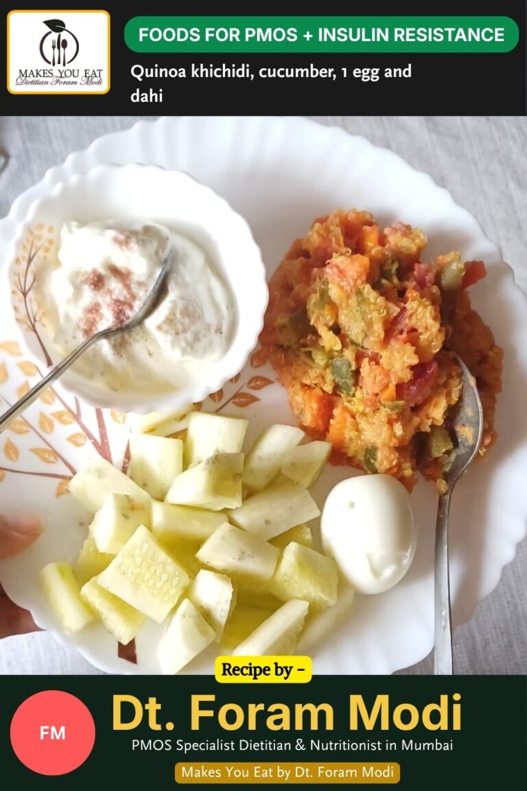 Quinoa khichidi, cucumber, 1 egg and dahi