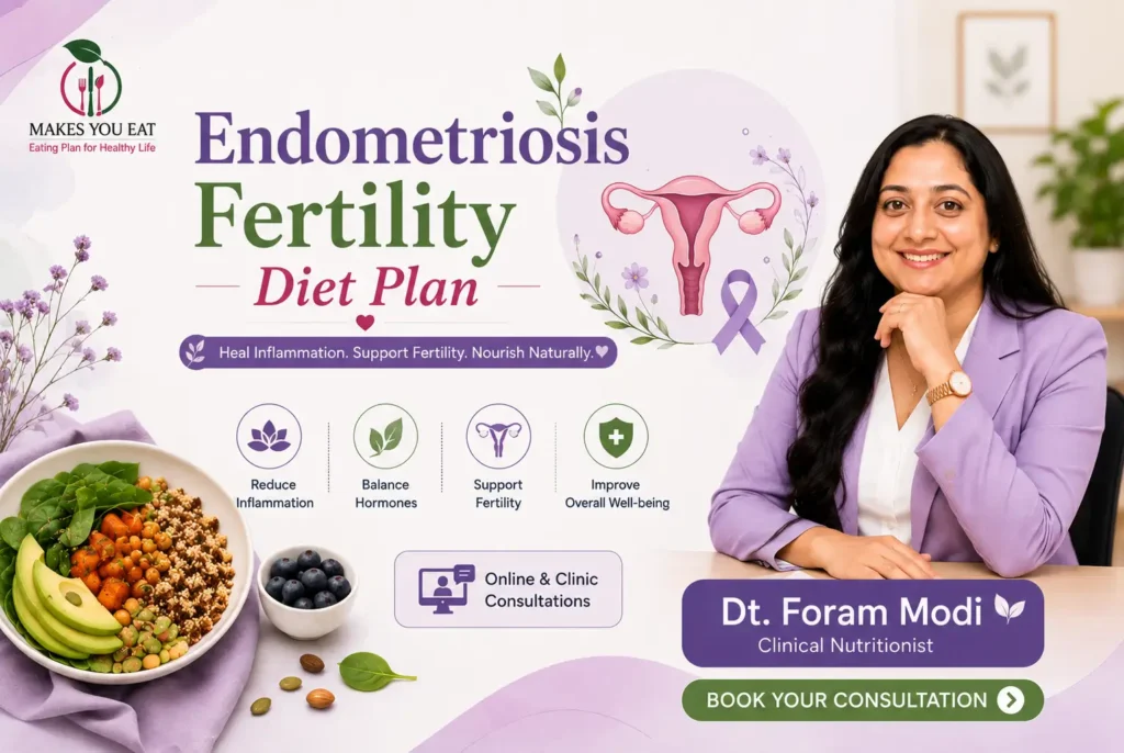 Endometriosis fertility diet plan in Mumbai by Dt. Foram Modi