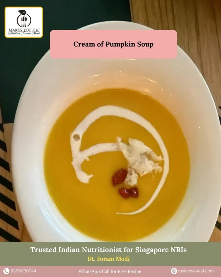 Cream of Pumpkin Soup for Singapore Diabetes Diet Plan