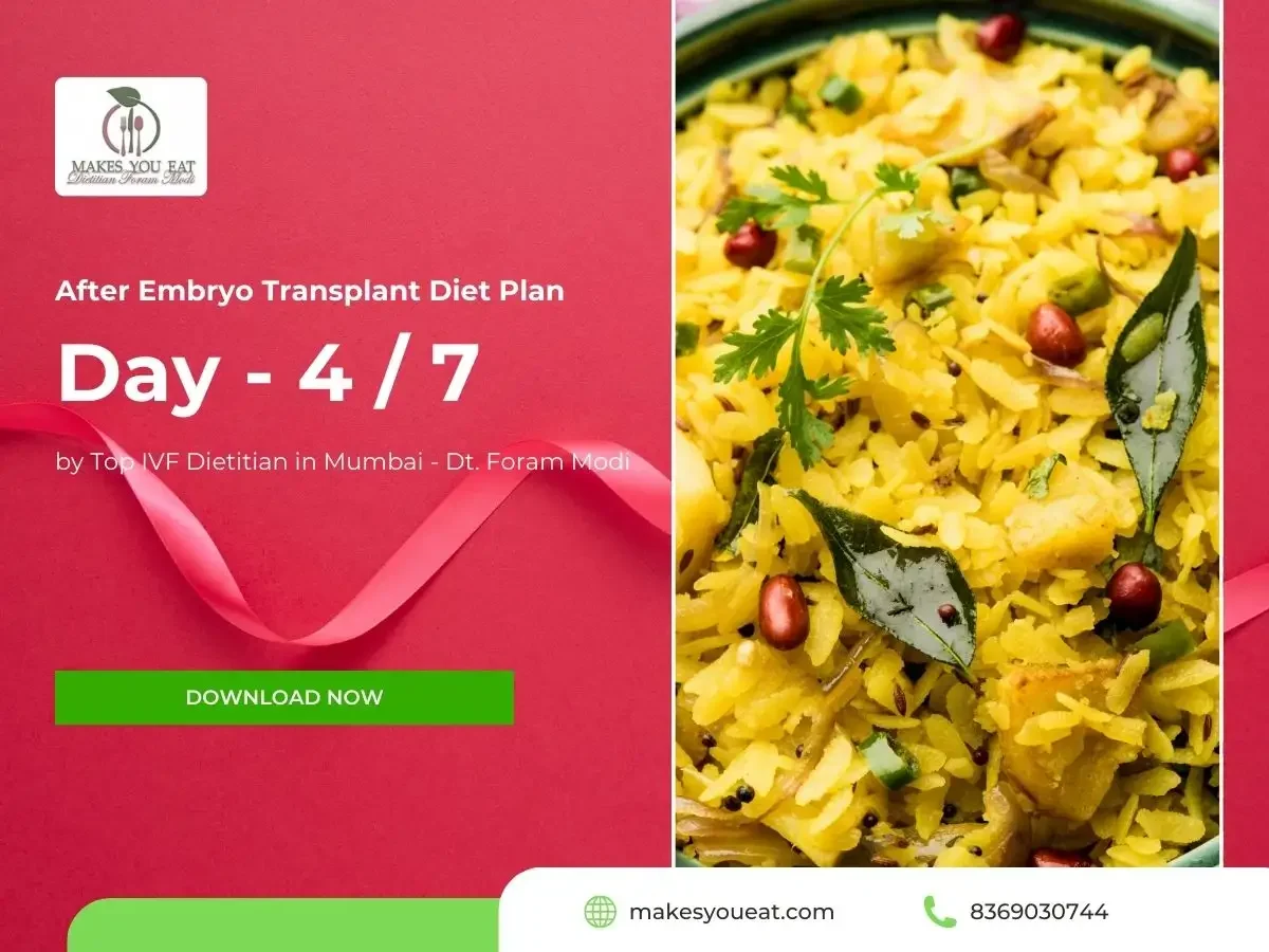 After Embryo Transplant Diet Chart - Day 4 of 7