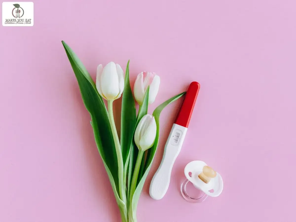 Pregnancy Test Kit with flowers.