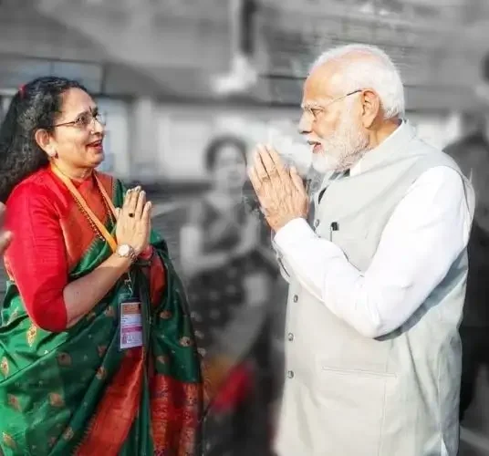 BJP Leader Chetana Upadhyay with Hon. Prime Minister Shri Narendra Modi BJP Leader Chetana Upadhyay with Hon. Prime Minister Shri Narendra Modi