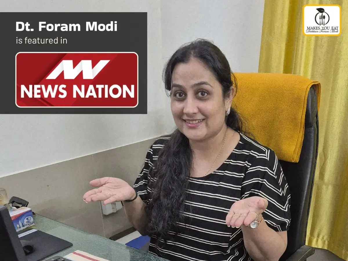 Best Gut Nutritionist in India Dt. Foram Modi is featured in Newsnation
