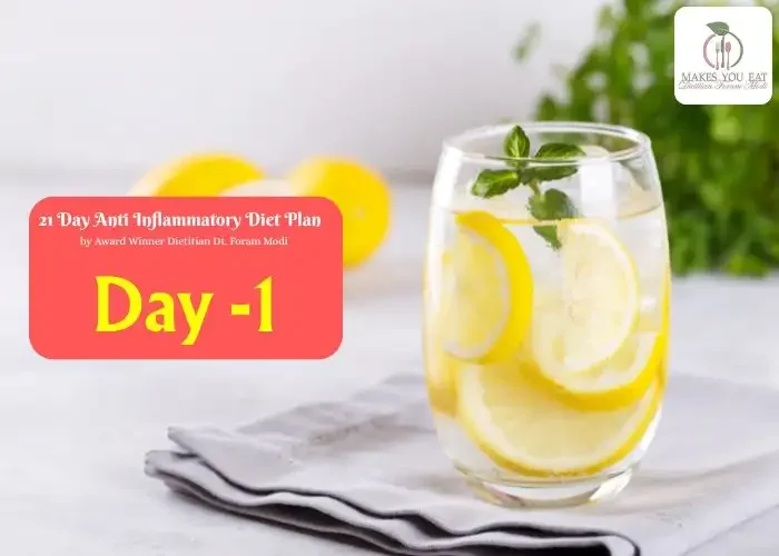 Day 1 of 21 Day Anti Inflammatory Diet Plan in Mumbai by Dt. Foram Modi
