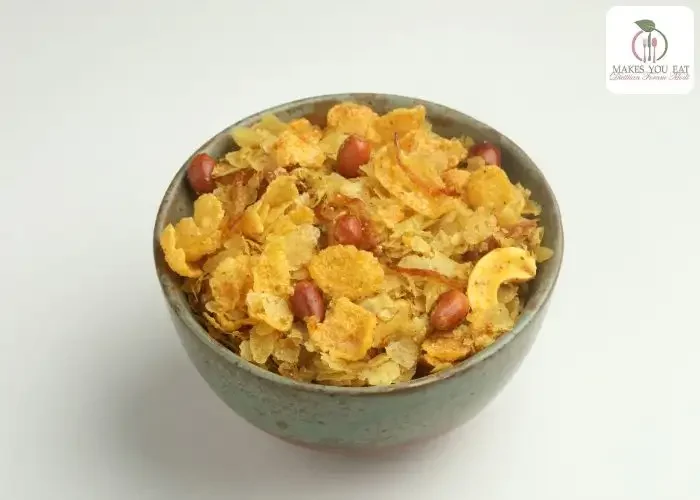 A bowl of Diet Corn Chivda