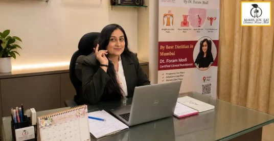 Dt. Foram Modi at her diet clinic in Mumbai.