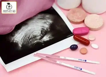 Womb photo with tablets for fertility.