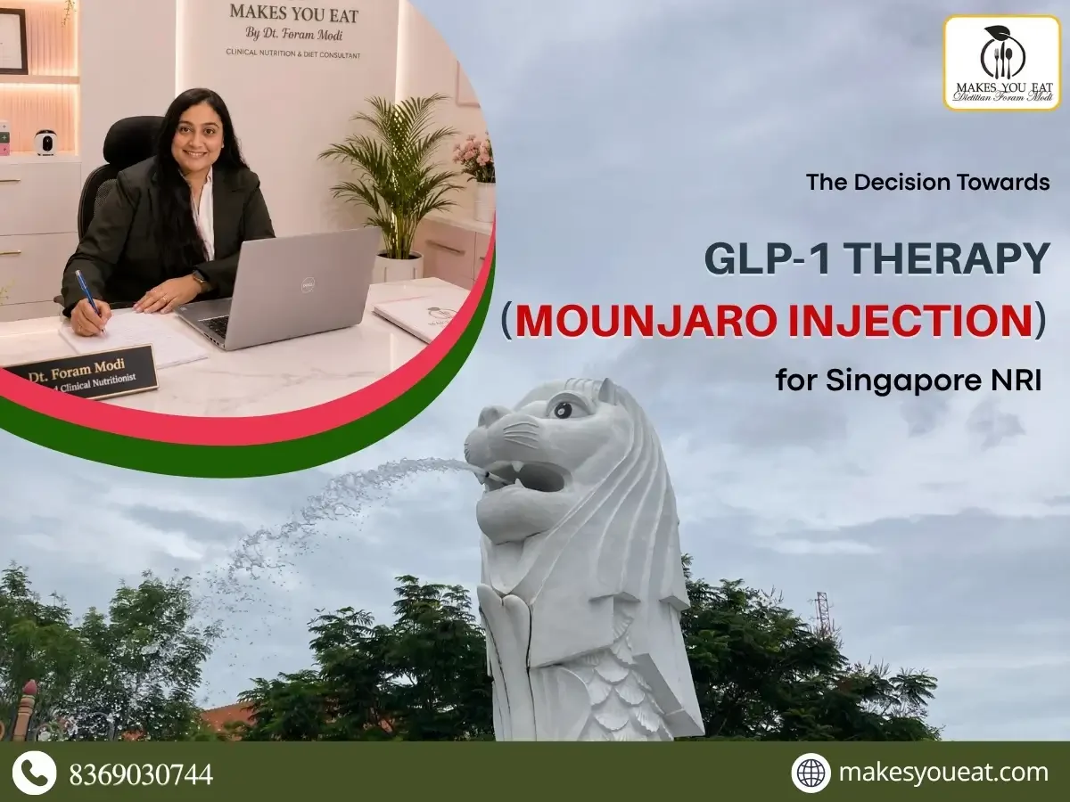 GLP 1 Mounjaro Injection Diet Plan by Dt. Foram Modi for Singapore Client