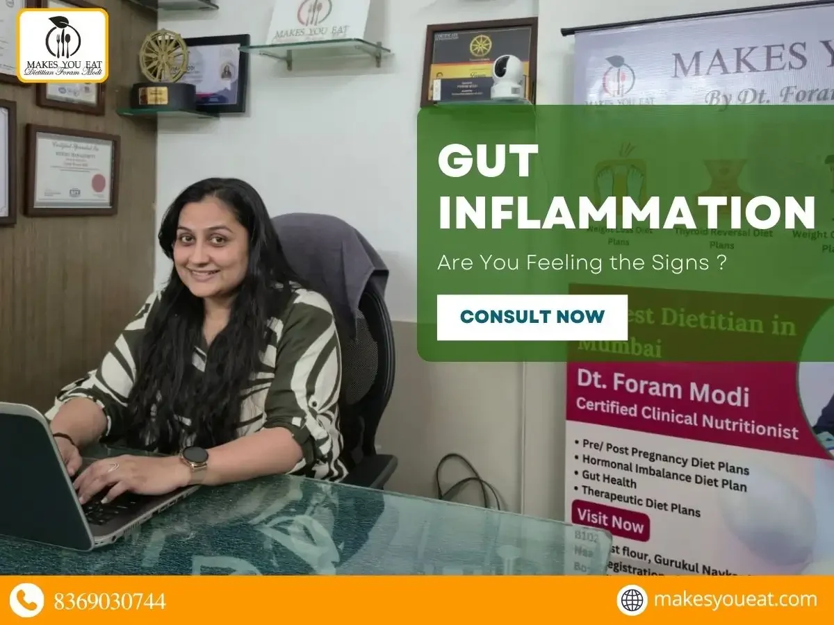 Gut Inflammation in hindi - Explained by Dietitian Foram Modi
