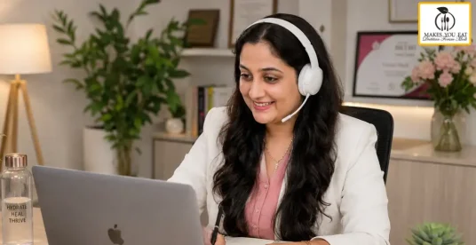 Dt. Foram Modi in online diet consultation call with Indian Client in Qatar.
