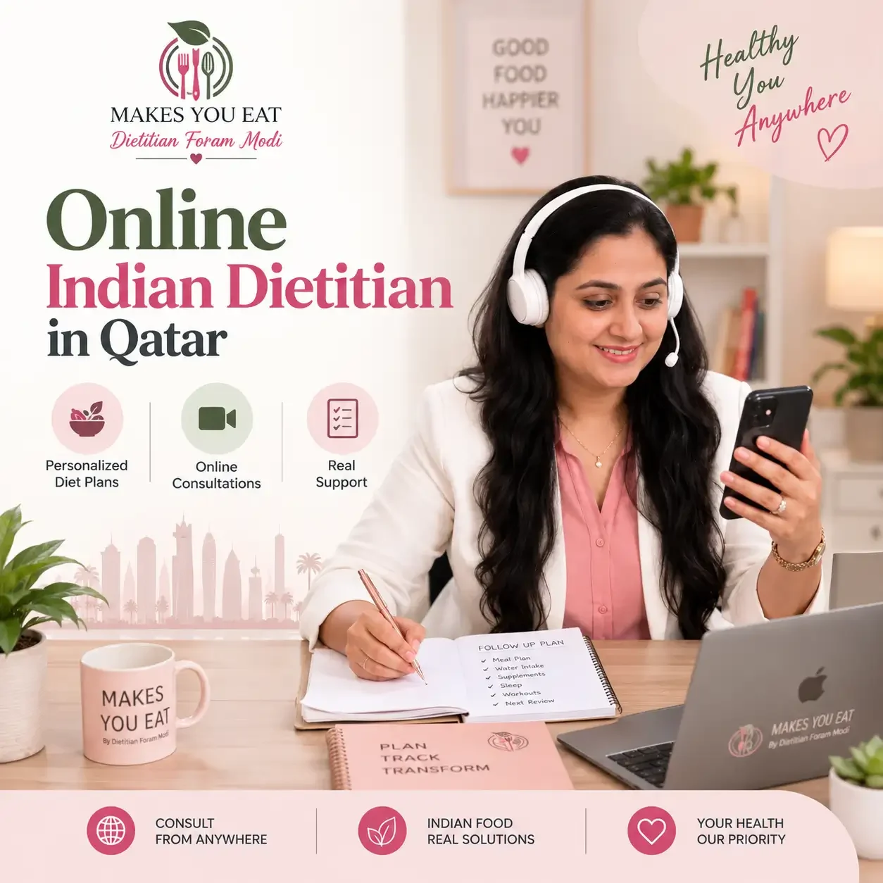 Online Indian Dietitian in Qatar UAE by Dt. Foram Modi