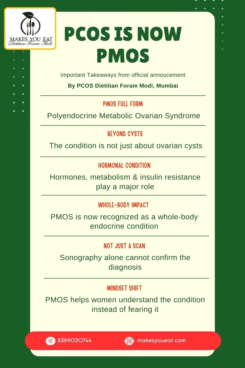 PCOS is now PMOS - Announcement takeaways
