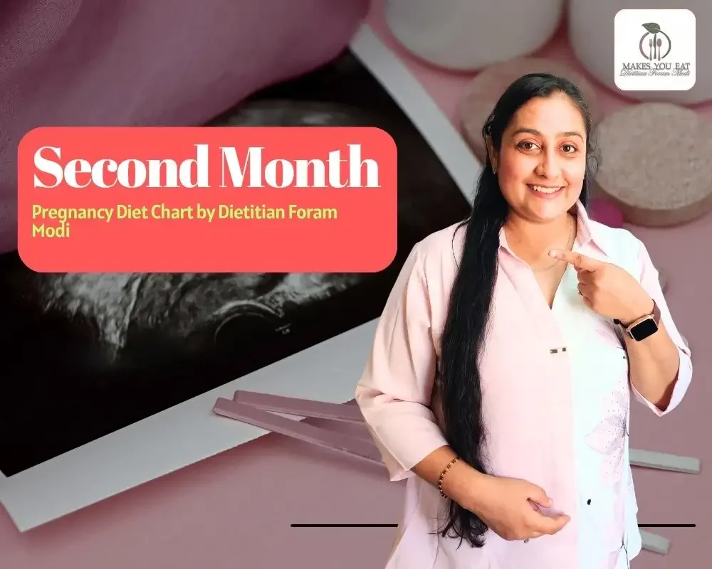 Second Month Indian Pregnancy Diet Chart by Dietitian Foram Modi