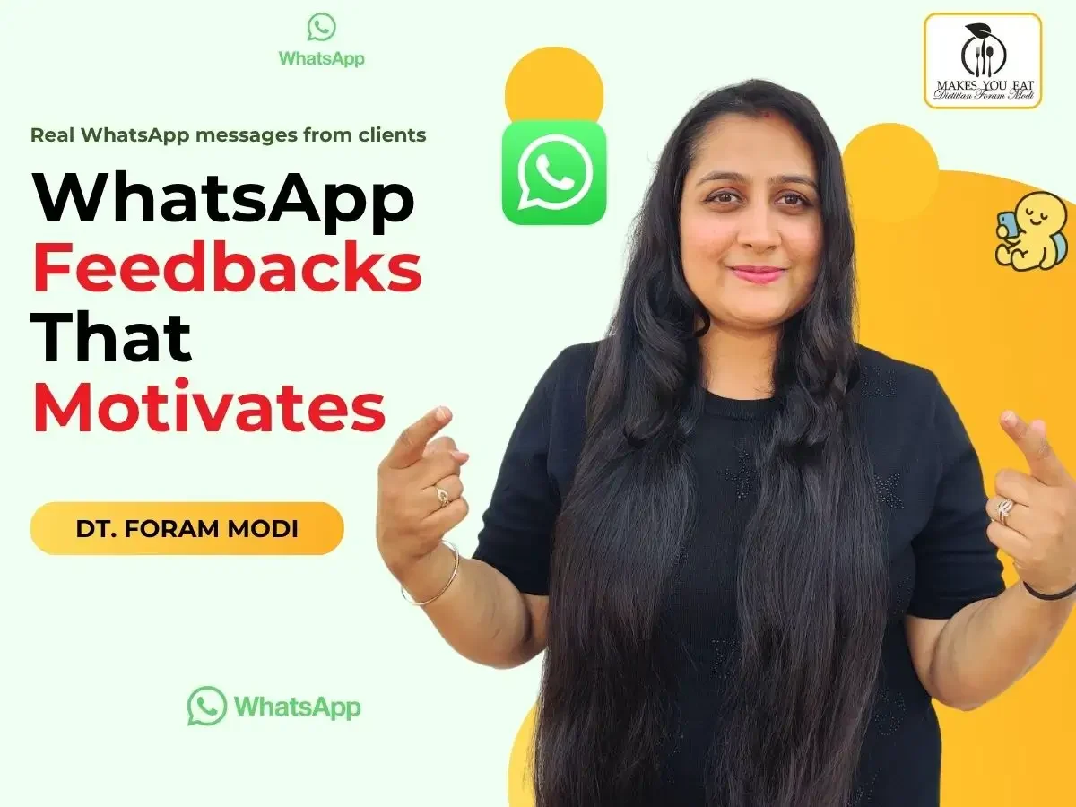 WhatsApp Reviews of Dietitian Foram Modi in Mumbai